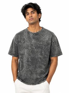 Fabricante de Camisetas de Algodón 100% de Marca Privada, Estilo Vintage Oversize con Hombros Caídos para Bordado, Bajo MOQ - Product Image 5