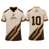 Maillot de football unisexe de qualité supérieure, coupe classique, 100% polyester, design personnalisé par sublimation, respirant, col rond, manches courtes