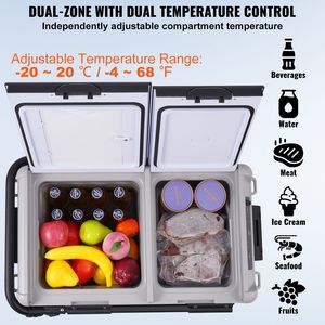 Frigorifero Portatile per Auto 12 Volt con Doppia Zona da 40 L / 42,3 qt, Spina EU, Temperatura Regolabile 4-68°F, Congelatore - Product Image 3