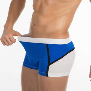 Calzoncillos bóxer transpirables de punto de spandex/poliéster para hombre, ropa interior elástica con abertura frontal. - Product Image 3