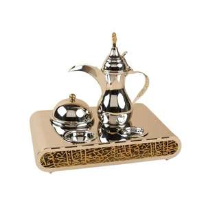 Cafetera Árabe Tradicional Dallah, de Latón, Hecha a Mano, para Servir Café de Oriente Medio, para Uso en el Hogar, Cafeterías, Restaurantes y Hoteles - Product Image 3