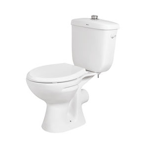 Fournisseur indien vendant des toilettes en céramique blanche de haute qualité, durables, à chasse d'eau par gravité, à poser au sol, WC en 2 pièces, en vente - Product Image 1