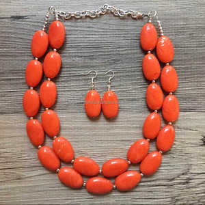 Collar de resina hecho a mano de alta calidad directo de la India para mujer, cadena de cuentas con colgante de moda hermosa, Material de madera pulida - Product Image 4