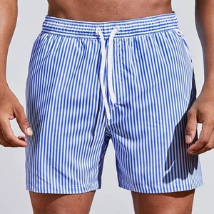 Simple Solid Canvas Mid Waist Front Logo Quick Dry Men Summer Casual Daily Wear Digital Printed Beach <b>Swimwear</b> <b>Shorts</b> - Product Image 5