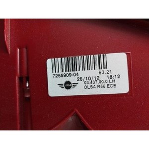 Luz Trasera Izquierda Usada para Mini Hatch 725590904 - Product Image 6