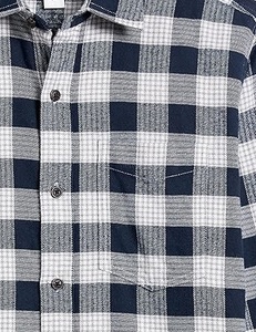 Camisa de franela a cuadros de algodón informal de manga larga personalizada para hombre, camisa de franela a cuadros informal de manga larga extragrande y gruesa personalizada para hombre - Product Image 4