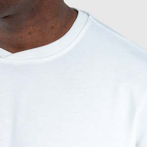 T-shirt Oversize Homme en Coton/Fibre de Bambou Lourd Respirant Anti-Plis Épaules Tombantes Streetwear Vierge Personnalisable avec Logo - Product Image 4