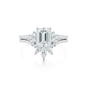 แหวนมอยซาไนต์ แหวนแฟชั่น มรกต เพชรเลี้ยงในห้องปฏิบัติการ ทองคำแท้ 14K 18K แหวนหมั้น แหวนแต่งงานวินเทจ แหวนสวยหรู - Product Image 1