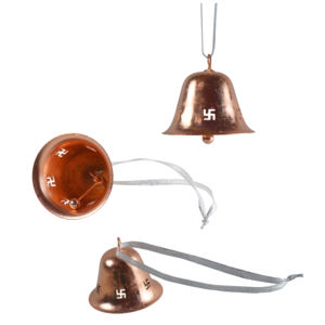 Campanas Colgantes con Decoración Festiva para Interiores, Campana de Hierro con Diseño de Árbol de Navidad, Acabado Plateado Decorativo - Product Image 1