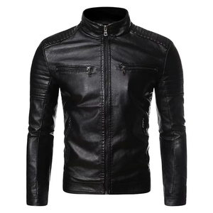 Black Leather <b>Jackets</b> Customized Sheep Beautiful Fashionable Latest Designs <b>Men</b> Leather <b>Jacket</b> Breathable <b>jacket</b> for <b>men</b> - Product Image 3