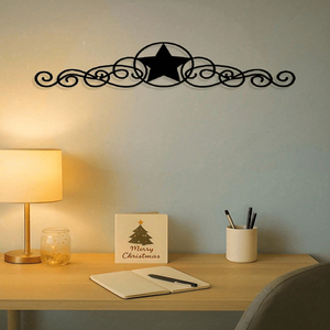 CIFbuy Stella da Parete Vintage in Metallo Nero, Decorazione Rustica Stile Fattoria Western per Natale, Halloween, Feste e TikTok - Product Image 5