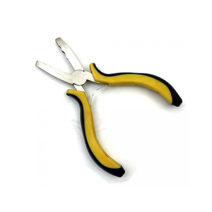 Pinzas Esenciales Ecológicas para Extensiones de Cabello, Pinzas para Extensiones de Cabello con Mango Metálico Amarillo y Negro, Herramienta Profesional - Product Image 2