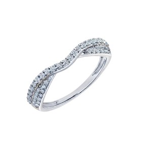 Womens 925 <b>Silver</b> Moissanite Half Eternity <b>Band</b> <b>Ring</b> Brilliant Cut Diamond Comfort Fit Classic Style Promise <b>Ring</b> For Her - Product Image 3