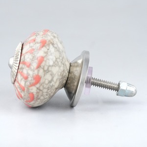 Bouton de meuble en céramique orange, motif floral, pour armoire, commode, tiroirs, poignée de porte de cuisine, décoration intérieure - Product Image 2
