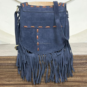 Bolso Bandolera Cruzado de Cuero Vacuno Genuino de Alta Calidad, Estilo Vintage Único, con Flecos, Hecho a Mano, Estilo Occidental, para Mujer - Product Image 6