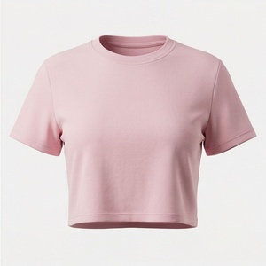 Women <b>Crop</b> T Shirts 100 Cotton Streetwear Personalized Logo Printing Premium Activewear Casual Trendy Fashion Tee - Product Image 1