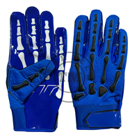 Guantes de Receptor de Fútbol Americano de Cuero, Transpirables, con Estampado Digital, Cierre de Gancho y Bucle, Ligeros, Duraderos, para Deportes al Aire Libre