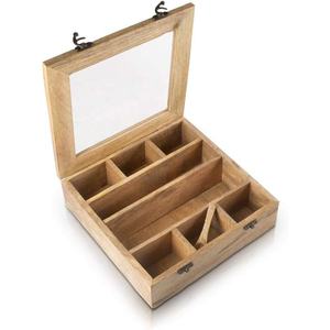 Decorative Wooden Spice <b>Box</b> for Kitchen Counter Spice Essentials Masala Storage <b>Herbs</b> Seasonings and Pantry Use - Product Image 2