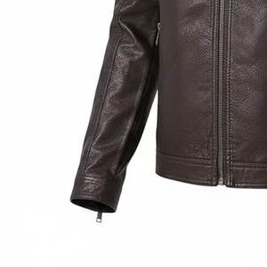 Veste en cuir marron personnalisée avec logo pour hommes, vestes classiques en cuir pour hommes, vêtements d'extérieur, vestes d'hiver de haute qualité, style Highstreet - Product Image 5