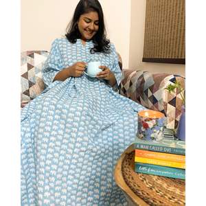 Caftán Turquesa Elephantastic, Prendas Cómodas para el Uso Diario - Product Image 2