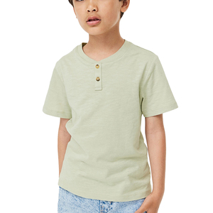 High Quality Solid and Pattern Color Palm Kids Running Clothes <b>Tshirts</b> Cotton Custom Printed Round Neck T Shirt - Product Image 1