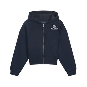 Custom Women Fleece Hoodie <b>Navy</b> Blue Oversized Pullover Sweatshirt Long Sleeve Casual Streetwear Warm Soft Hooded <b>Top</b> OEM - Product Image 1