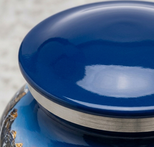 Blue Landscape Cremation Urn Memorial <b>Casket</b> Customizable Design <b>for</b> Human <b>Ashes</b> Burial Decoration - Product Image 2