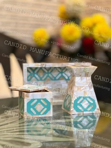 Juego de Mubkhar Artesanal de Madreperla con Incrustaciones, Bandeja para Quemador de Incienso, Caja Geométrica Islámica para Bakhoor, Decoración para el Hogar, Regalo - Product Image 4
