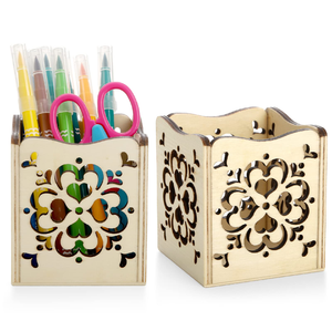 ที่ใส่ปากกา MDF สำหรับจัดระเบียบ ตกแต่งบ้านและสำนักงาน ที่เก็บของบนโต๊ะทำงานอเนกประสงค์ - Product Image 1