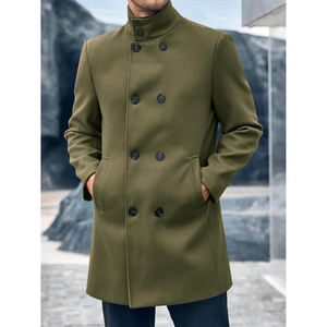 In New Stock Oem Service Design <b>Men</b> <b>Wool</b> <b>Long</b> <b>Coats</b> Premium Quality Hot Sale <b>Men</b> <b>Long</b> <b>Wool</b> <b>Coat</b> - Product Image 4