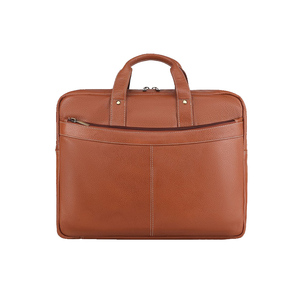 Sac pour ordinateur portable en cuir véritable, mallette d'affaires haut de gamme avec compartiment rembourré pour ordinateur portable, bandoulière réglable, plusieurs compartiments de rangement - Product Image 6