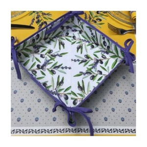 Natural Rattan Woven Indoor and Outdoor Picnic <b>Bread</b> Storing <b>Basket</b> With Knots for Food Storage GOTS 100% Cotton Storage Boxes - Product Image 5