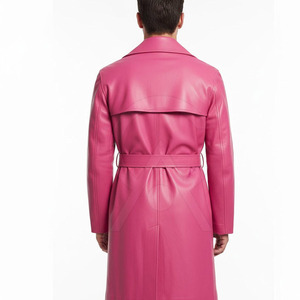 Venta Directa de Fábrica, Gabardina Ecológica, Transpirable y Personalizable para Hombre, Tejido Suave, Diseño Clásico, Manga Larga, Hecha de Cuero - Product Image 2