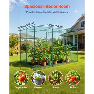 Gabbia Protettiva per Piante Facile da Installare, Resistente al Vento, 9.5 X 6.36 X 6.36 ft, Rete da Giardino con Porta con Cerniera per Uso Esterno - Product Image 3