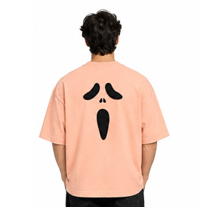 Camiseta Oversize para Hombre, 100% Algodón, Bordada, Estilo Urbano, Cuello Redondo, Manga Corta, Corte Holgado, Informal, Personalizada, a la Moda - Product Image 2