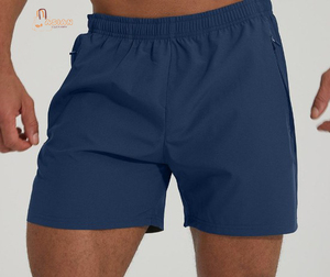 Shorts de sport et de loisirs pour hommes personnalisés, tricotés 100 % coton, taille haute élastique, séchage rapide, coupe ajustée - Product Image 5