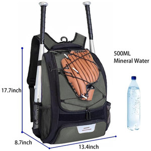 <b>Baseball</b> Bag Softball Backpack Youth Adult T Ball <b>Bat</b> Equipment Bag with <b>Bat</b> and Helmet Holders Shoe Compartment Large Capacity - Product Image 2