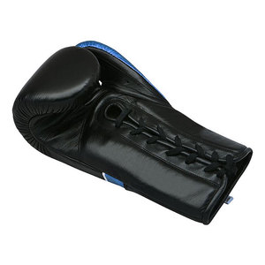 Gants de boxe en similicuir noir Econex Sports avec fermeture auto-agrippante pour sangle de poignet, personnalisables avec impression de marque, pour adultes - Product Image 6