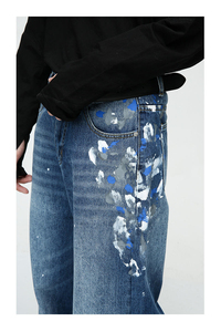 Vintage Washed Graphic Print Baggy Jeans Men’s Streetwear Wide Leg Denim Pants Y2K Hip Hop Women's Loose Fit Trousers UNISEX - Product Image 1