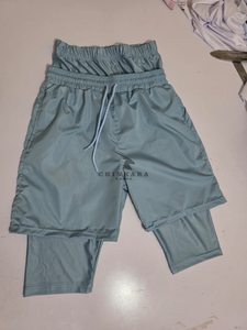 Custom Wholesale Price Quick Dry Men's Awrah Shorts <b>High</b> Quality Mid-<b>Knee</b> Pants Nylon/Spandex Drawstring - Product Image 2