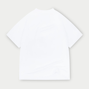T-shirt homme oversize uni à manches courtes, col rond, épaules tombantes, impression personnalisée du logo, style streetwear. - Product Image 2