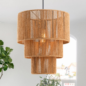 Lampe suspendue en corde de jute tressée Bela, lampe suspendue tissée à la main - Product Image 4