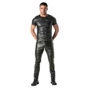 Pantalones de Cuero Estilo Kinky para Hombre, Negros, Ajustados, Sexys, para Discoteca, Fiesta Nocturna, Pantalones de Moda, Estilo Premium - Product Image 2