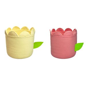 Cesta de Algodón Resistente para Bebé, Hecha a Mano con Cuerda, Cesta de Almacenamiento para Recién Nacidos, Ecológica, Venta al Por Mayor - Product Image 1