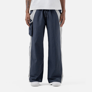 Pantalon de survêtement coupe large en nylon coupe-vent pour homme, léger, style streetwear, haute qualité - Product Image 2