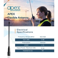 Antenne LoRa omnidirectionnelle 902-928 MHz, antenne flexible TNC mâle avec connecteurs personnalisés