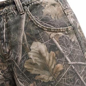 Summer Casual Vintage Distressed Baggy Camo Cargo <b>Shorts</b> <b>for</b> <b>Men</b> Custom <b>Camouflage</b> 100% Cotton Solid Pattern Streetwear Style - Product Image 6