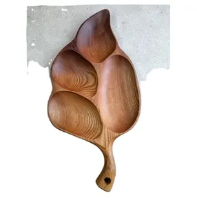 Feuille en forme sur mesure de haute qualité mangue en bois brillant poli feuille plateau dessus de Table décor à la maison - Product Image 1