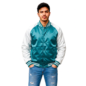 Fabricant de vestes bomber en satin personnalisées, streetwear, vestes letterman, vente en gros, marque privée, fournisseur de vêtements OEM, usine - Product Image 2