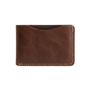 Custom Logo PU Leather <b>Small</b> Brown Credit Card <b>Wallet</b> Minimalist Multi Slot Business Card Organizer Travel - Product Image 3
